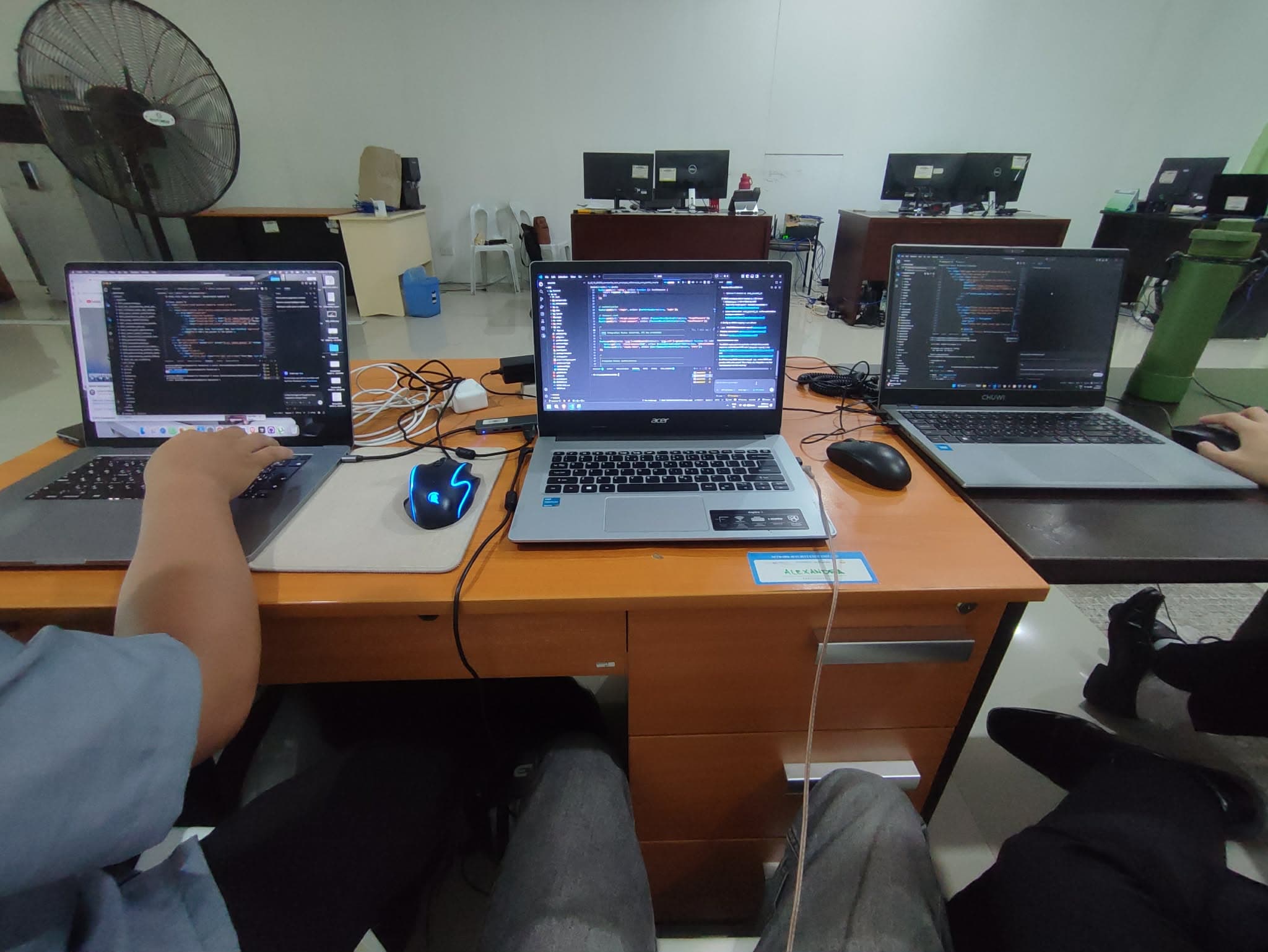 Collaborative development and planning sessions with fellow engineers.